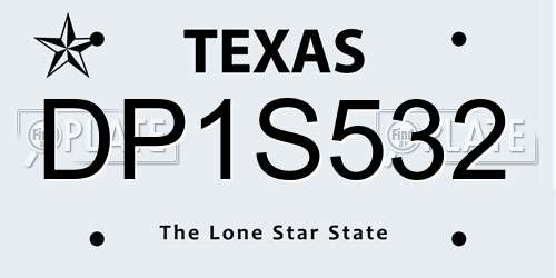 DP1S532 Texas License Plate