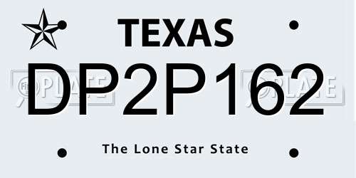 DP2P162 Texas License Plate