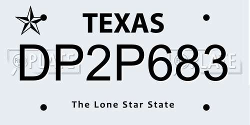 DP2P683 Texas License Plate