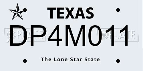 DP4M011 Texas License Plate