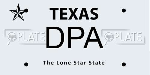 DPA Texas License Plate