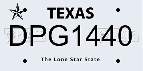DPG1440 Texas License Plate