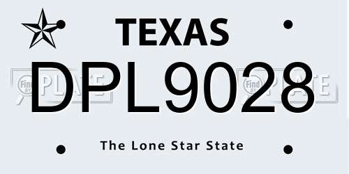 DPL9028 Texas License Plate