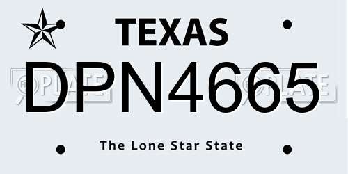 DPN4665 Texas License Plate
