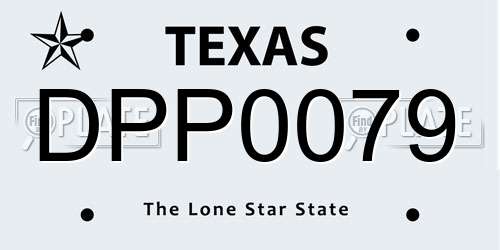 DPP0079 Texas License Plate