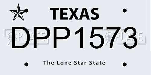 DPP1573 Texas License Plate