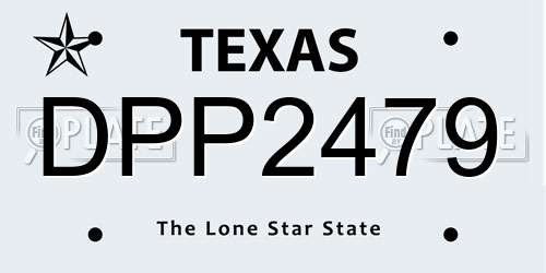 DPP2479 Texas License Plate