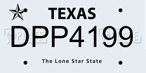DPP4199 Texas License Plate