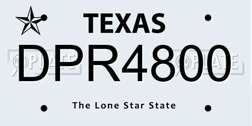 DPR4800 Texas License Plate