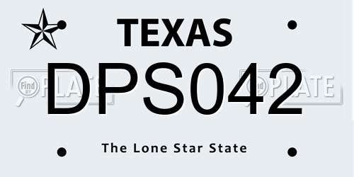 DPS042 Texas License Plate