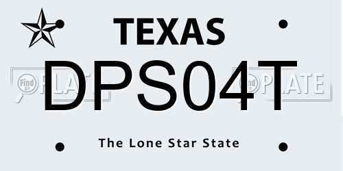 DPS04T Texas License Plate