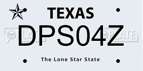 DPS04Z Texas License Plate