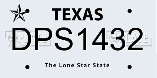 DPS1432 Texas License Plate