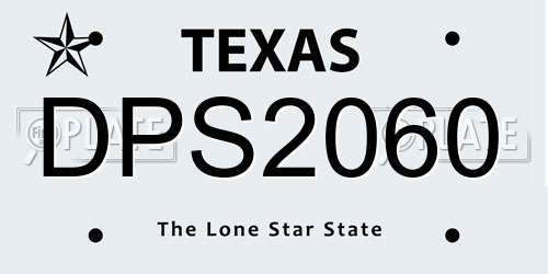 DPS2060 Texas License Plate