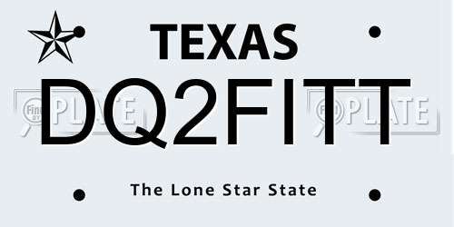 DQ2FITT Texas License Plate