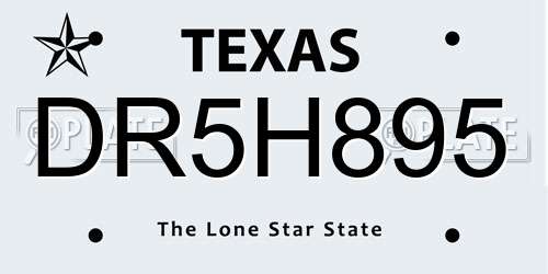 DR5H895 Texas License Plate