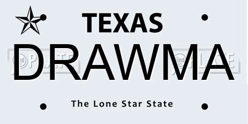 DRAWMA Texas License Plate