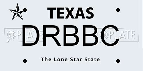 DRBBC Texas License Plate