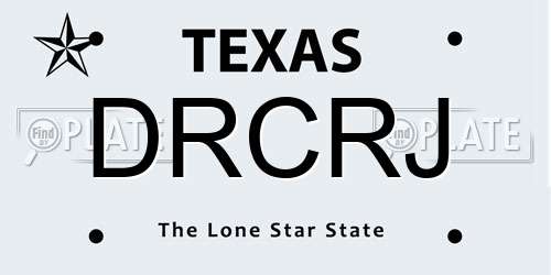 DRCRJ Texas License Plate