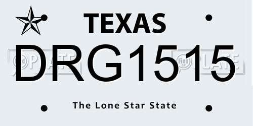 DRG1515 Texas License Plate