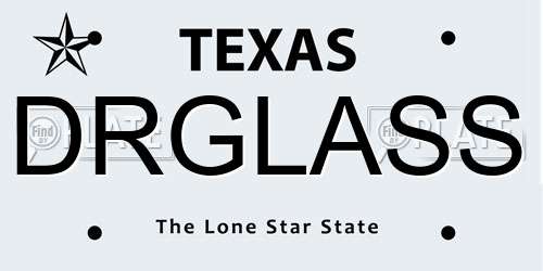 DRGLASS Texas License Plate