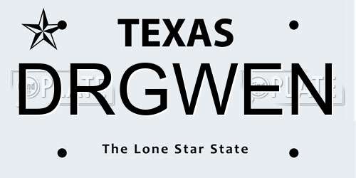 DRGWEN Texas License Plate