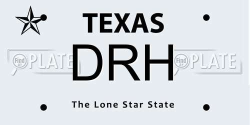 DRH Texas License Plate