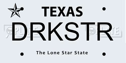 DRKSTR Texas License Plate