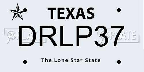 DRLP37 Texas License Plate