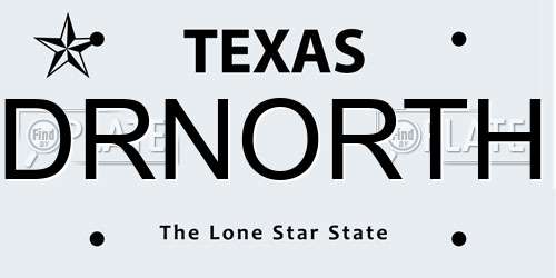 DRNORTH Texas License Plate