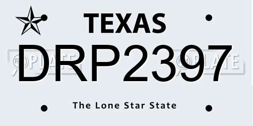 DRP2397 Texas License Plate