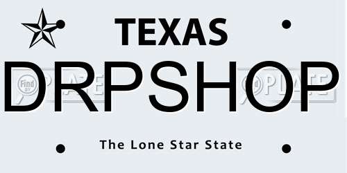 DRPSHOP Texas License Plate