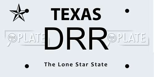 DRR Texas License Plate