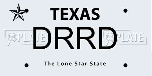 DRRD Texas License Plate