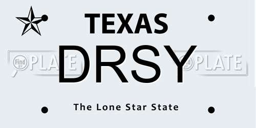 DRSY Texas License Plate