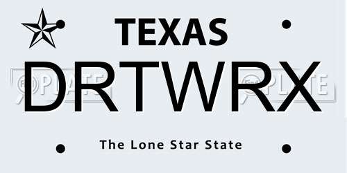 DRTWRX Texas License Plate
