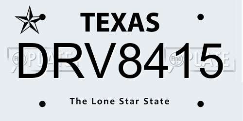 DRV8415 Texas License Plate