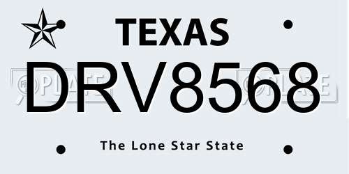 DRV8568 Texas License Plate