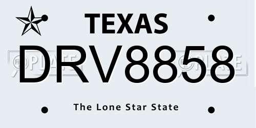 DRV8858 Texas License Plate