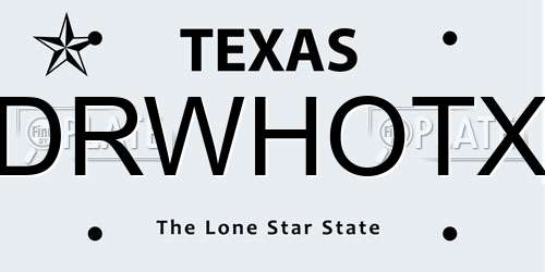 DRWHOTX Texas License Plate