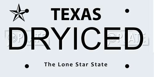DRYICED Texas License Plate