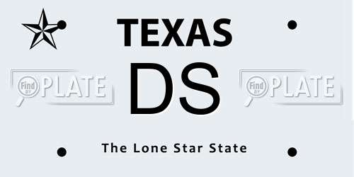 DS Texas License Plate