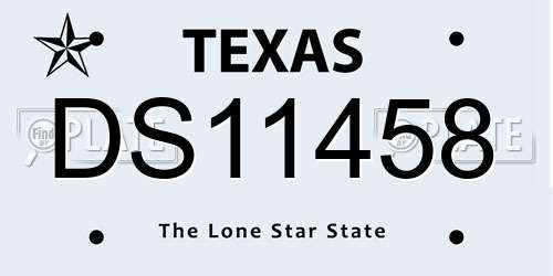 DS11458 Texas License Plate