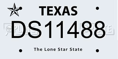 DS11488 Texas License Plate