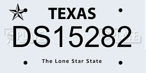 DS15282 Texas License Plate