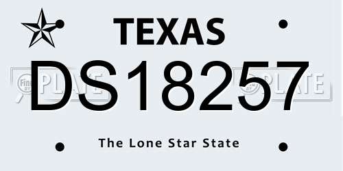 DS18257 Texas License Plate