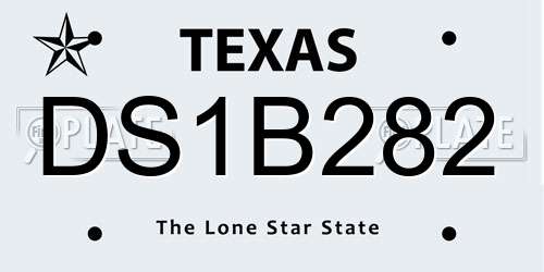 DS1B282 Texas License Plate