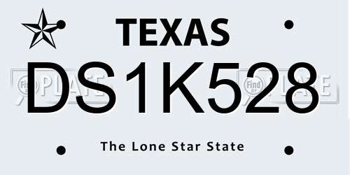 DS1K528 Texas License Plate