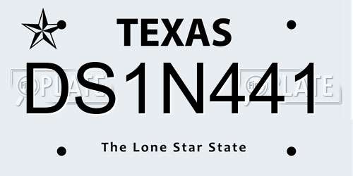 DS1N441 Texas License Plate