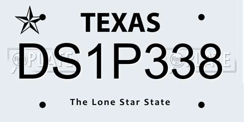 DS1P338 Texas License Plate
